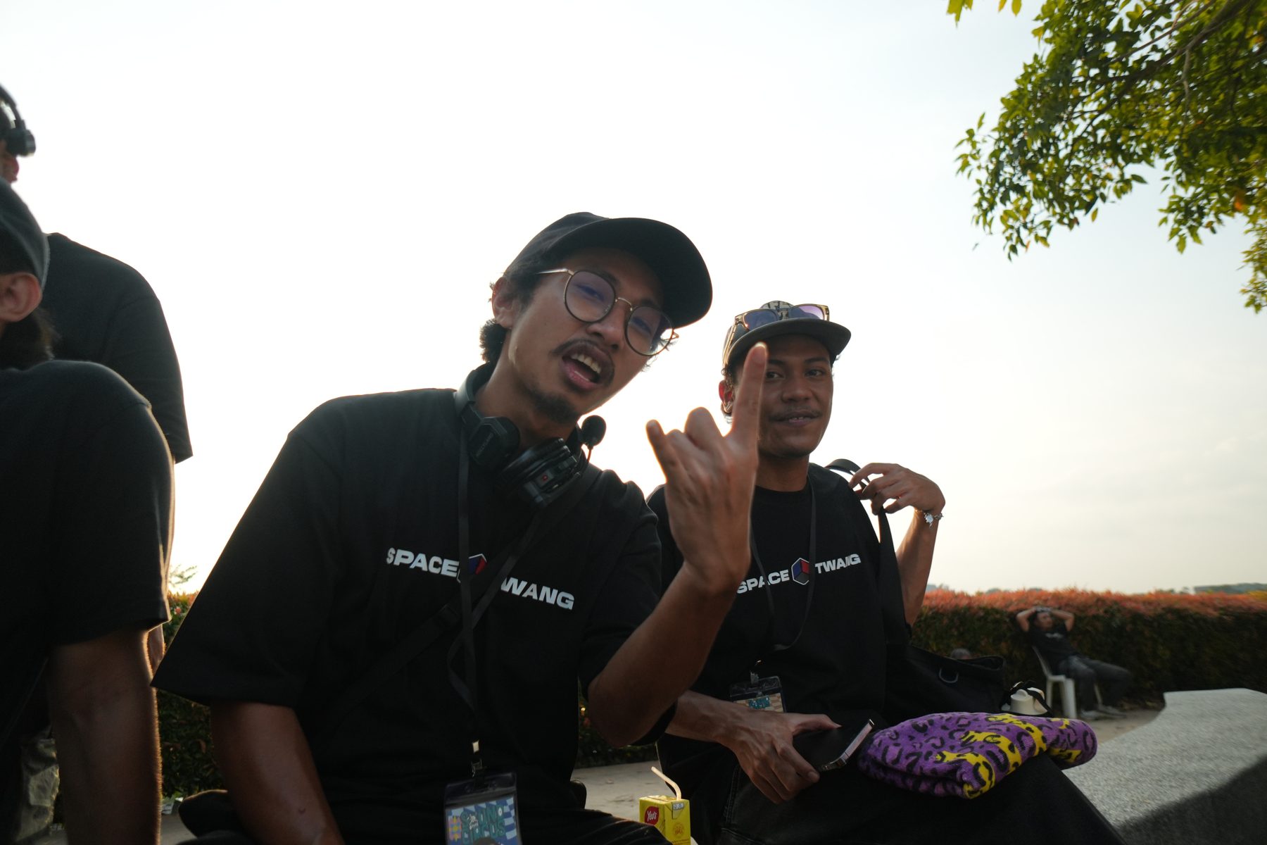 STP crew at sunset